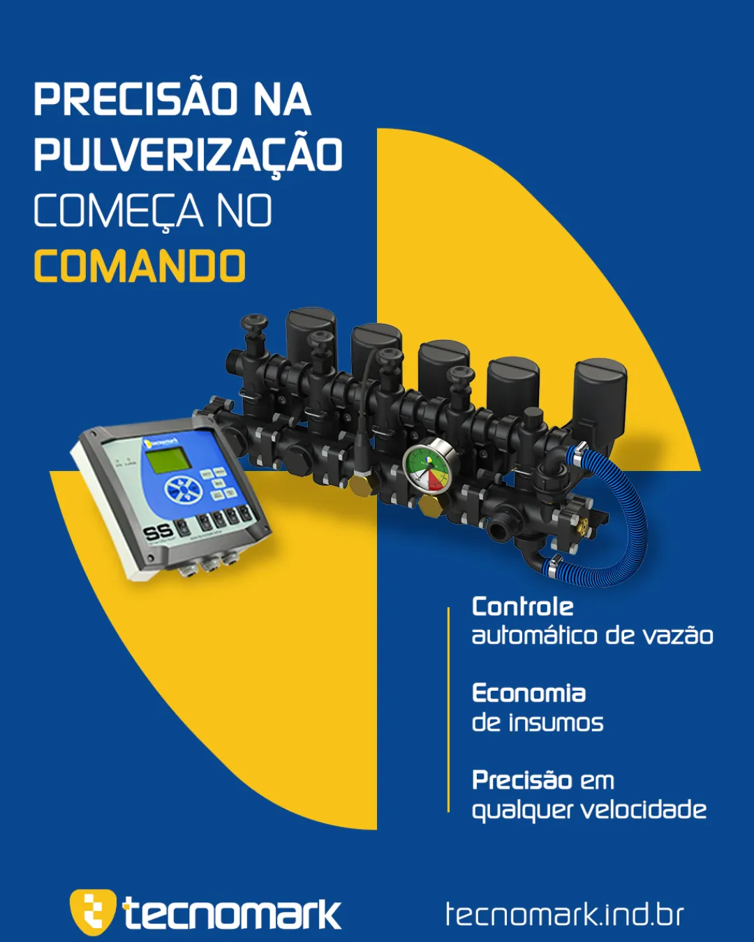 COMANDO ELÉTRICO COMPUTADORIZADO - PRECISÃO NA PULVERIZAÇÃO