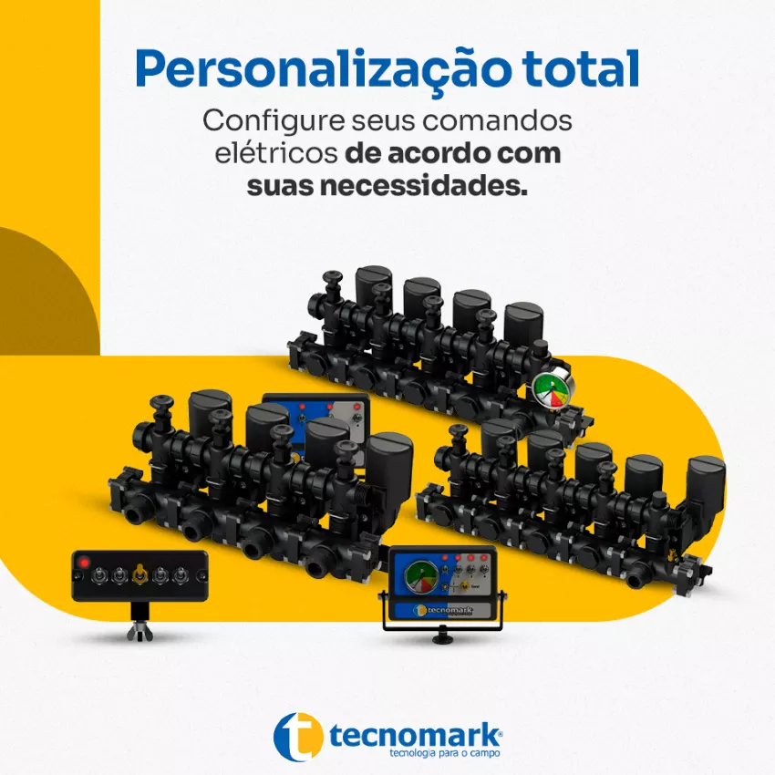 Personalização total. Configure seus comandos elétricos de acordo com suas necessidades. 